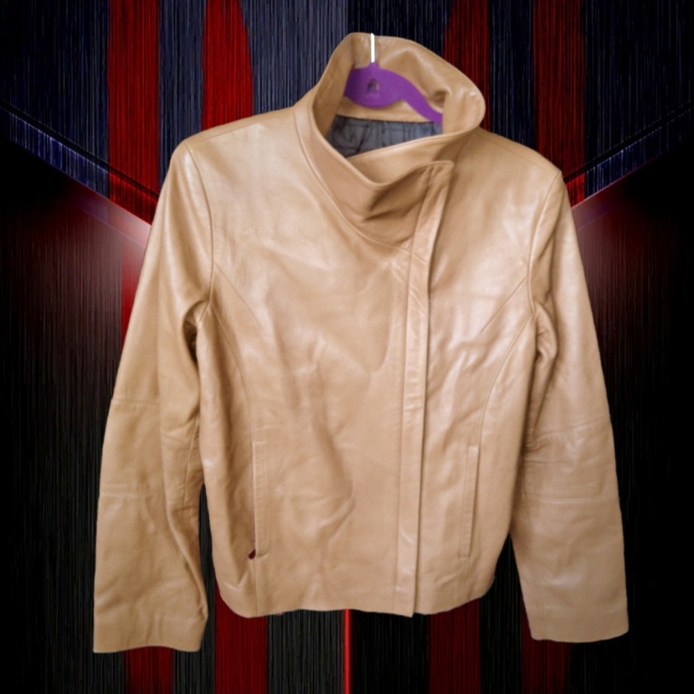 Very classy Cole Haan Lamb Skin Leather Jacket
